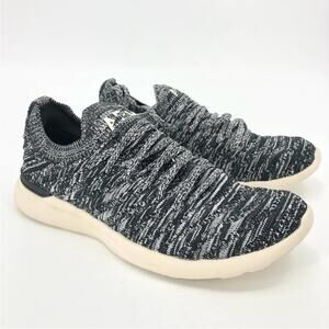 APL Techloom Wave Hybrid Black Pristine Melange 3D Stretch PullOn Running Shoe 6